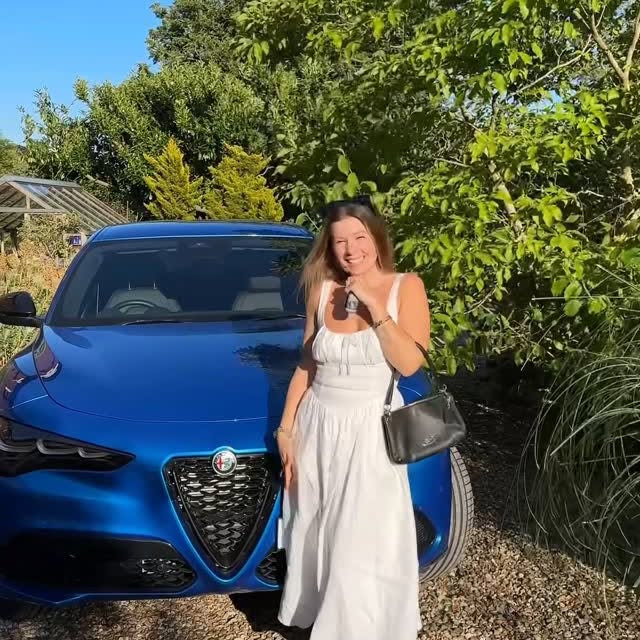 Instagram post by @isobelperl for Alfa Romeo. Caption reads: Couldn’t keep this one a secret much longer....