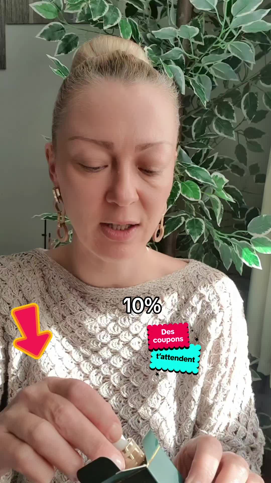 TikTok post by @leleganceofficiel59 for TikTok Shop. Caption reads: Huile de pépins de figue de Barbarie Bio @TikTok....