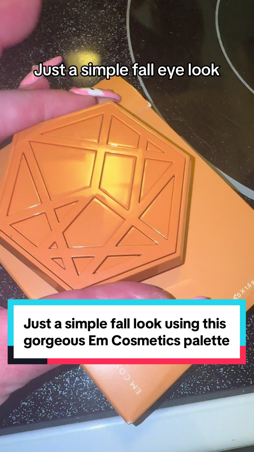 TikTok post by @strawberry_shalyn for EM Cosmetics. Caption reads: I absolutely love @EM Cosmetics by Michelle Phan  ....