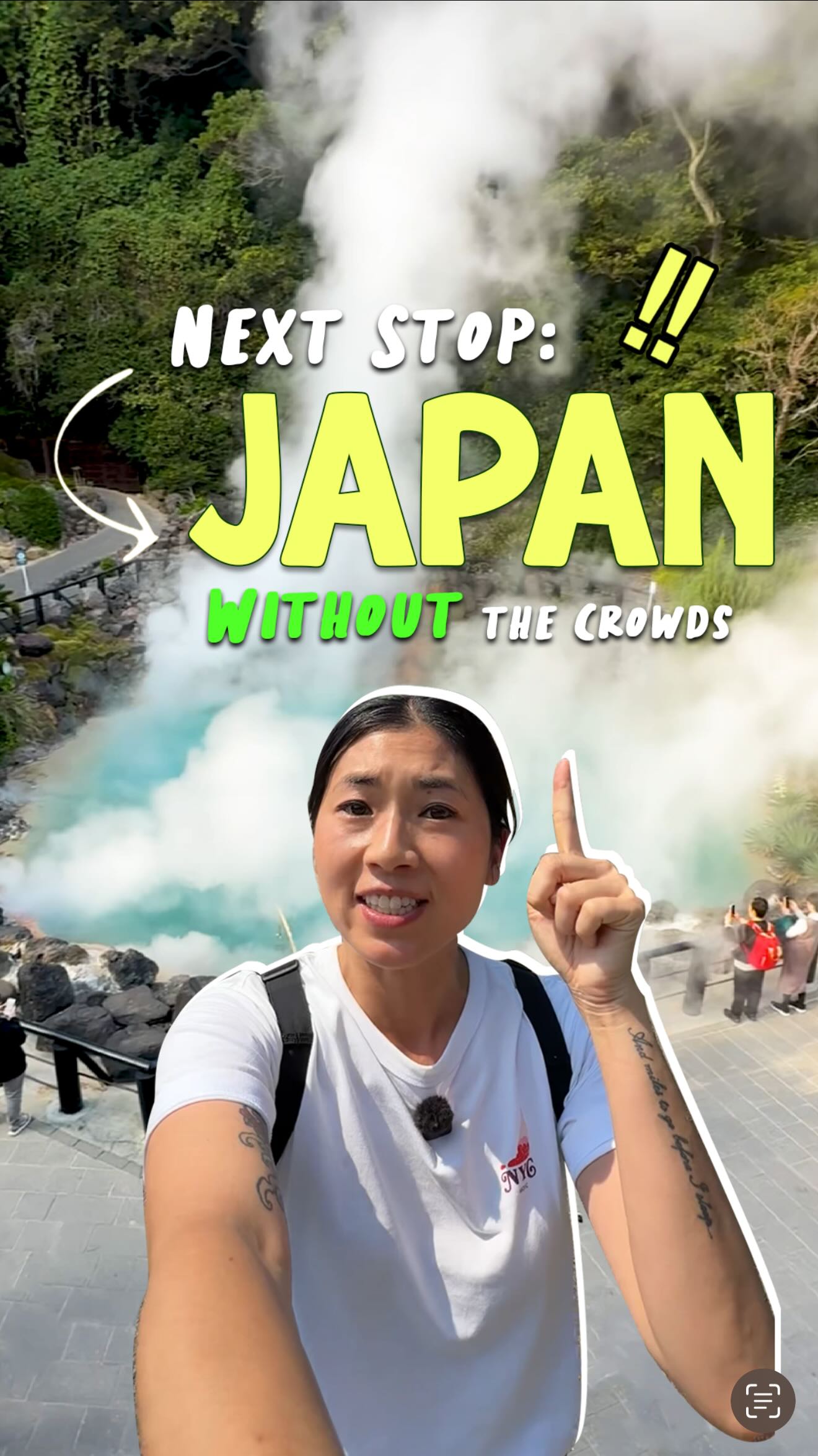 Instagram post by @hangrybynature for Trip.com. Caption reads: 3 places you should visit on your next Japan trip....