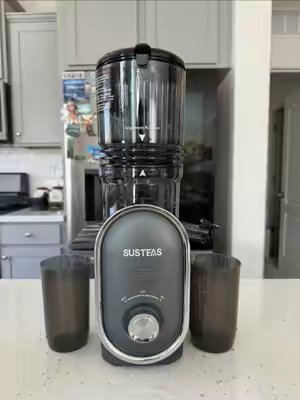 TikTok post by @pratistha51 for SUSTEAS. Caption reads: Perfect juicer for everyday juicing.....