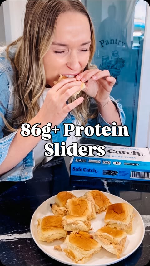Instagram post by @lifewiththewilsonfam for Safe Catch. Caption reads: An 86g+ slider recipe with @safecatchfoods tuna!....