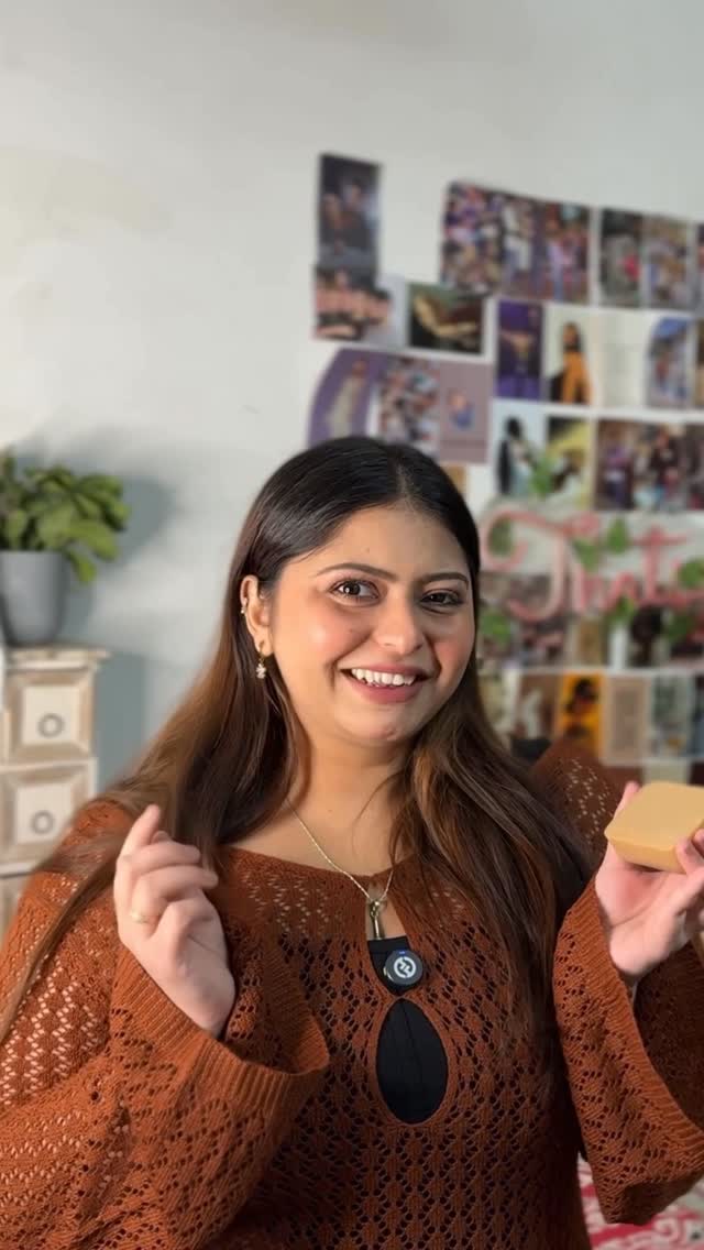 Instagram post by @styledbybaani for GHAR SOAPS. Caption reads: Rough meets smooth 💫 — One bar, dual magic! Scrub....