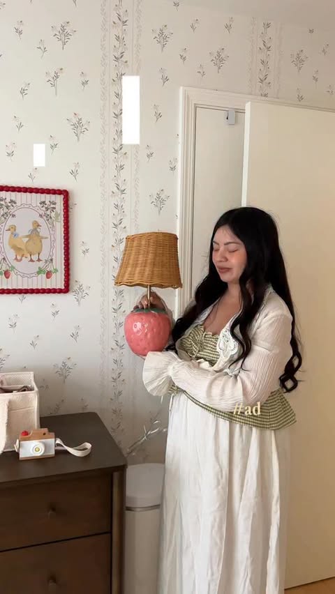 Instagram post by @cristinaviseu for Apartments. Caption reads: [...] our nursery as a first time mom with....