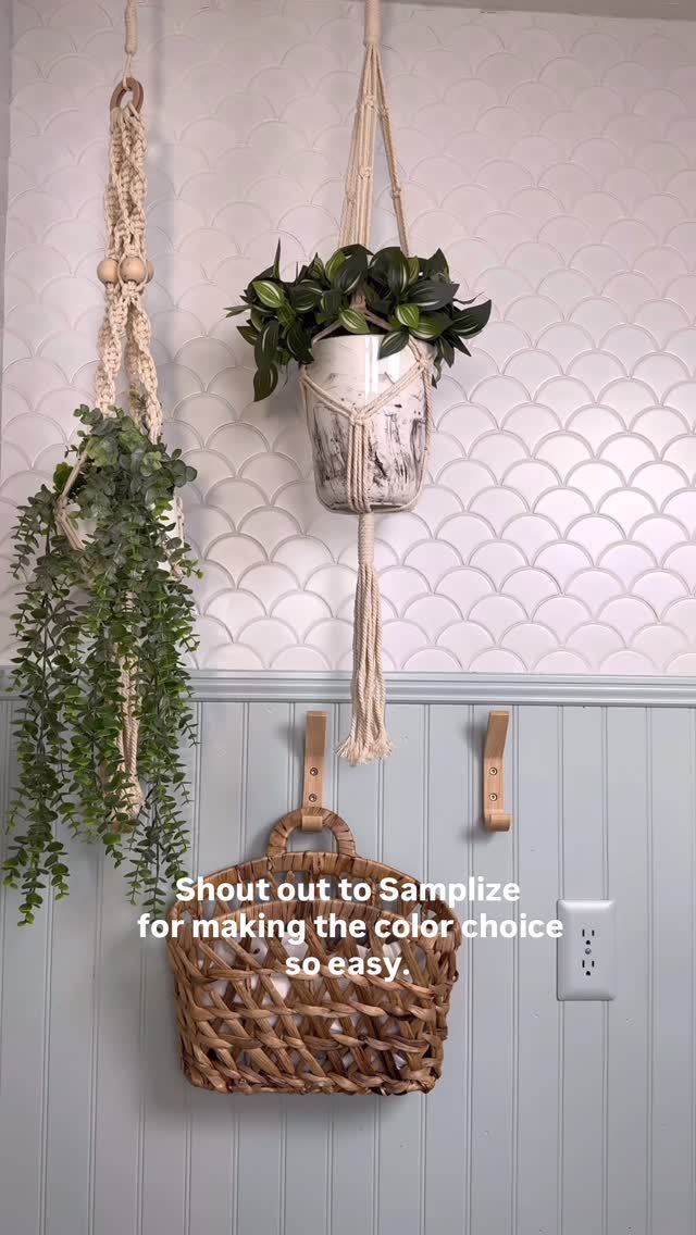 Instagram post by @delancey.diy for Samplize. Caption reads: [...] room. A few lighter paint samples from....