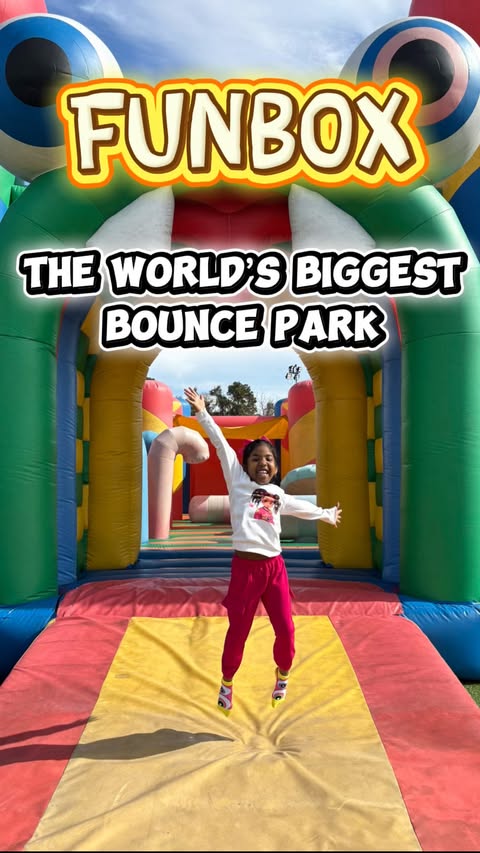 Instagram post by @cutie_aavyajain for Funbox. Caption reads: ✨ “Hey guys! We’re here at FUNBOX Jacksonville —....