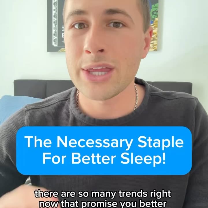 Instagram post by @healthwithhunter for Coop Sleep Goods. Caption reads: 💬 Comment “sleep” for 20% off my favorite....