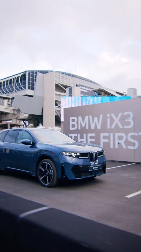 Instagram post by @arki.technology for BMW. Caption reads: [...] controls the driving dynamics of the new BMW....