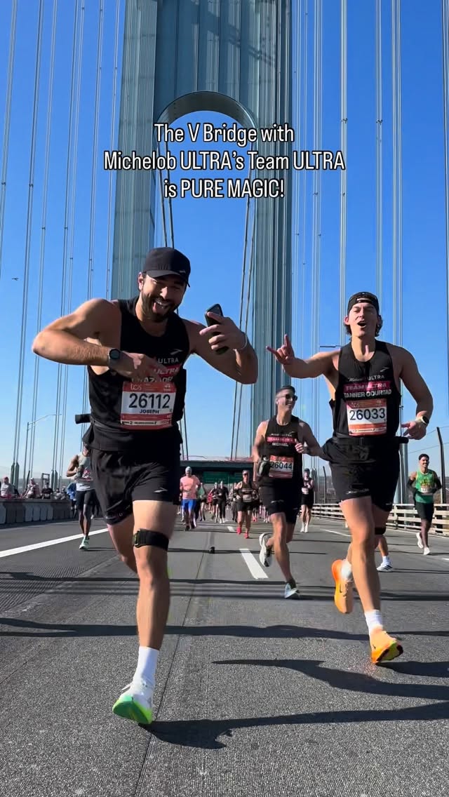Instagram post by @wahoo_ct for Michelob ULTRA. Caption reads: Michelob ULTRA’s private start on the V Bridge is....