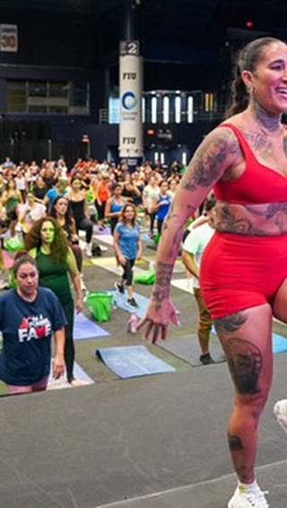 Instagram post by @babymommafit for Baptist Health. Caption reads: No help Sundays = busy baddie survival mode but....