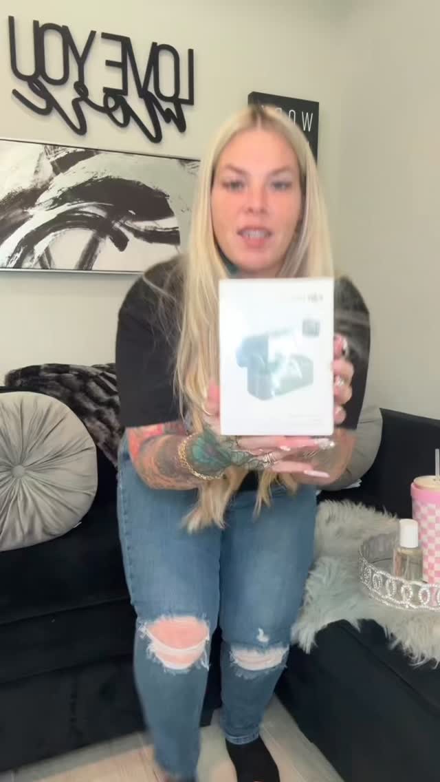 Instagram post by @itsmamacookie for Aeroflow Urology. Caption reads: What’s unboxed the DJI mic mini & s/o to....