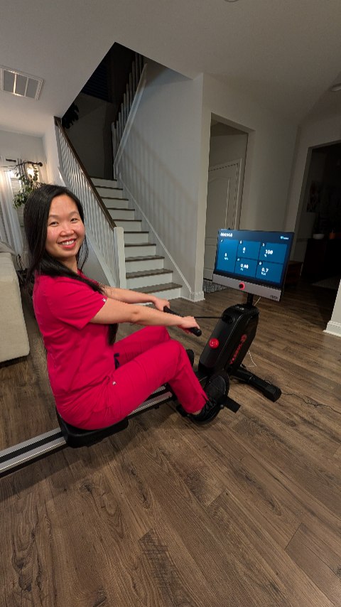 Instagram post by @derm.mom for YESOUL FITNESS. Caption reads: [...] Derm resident. Limited time. The....