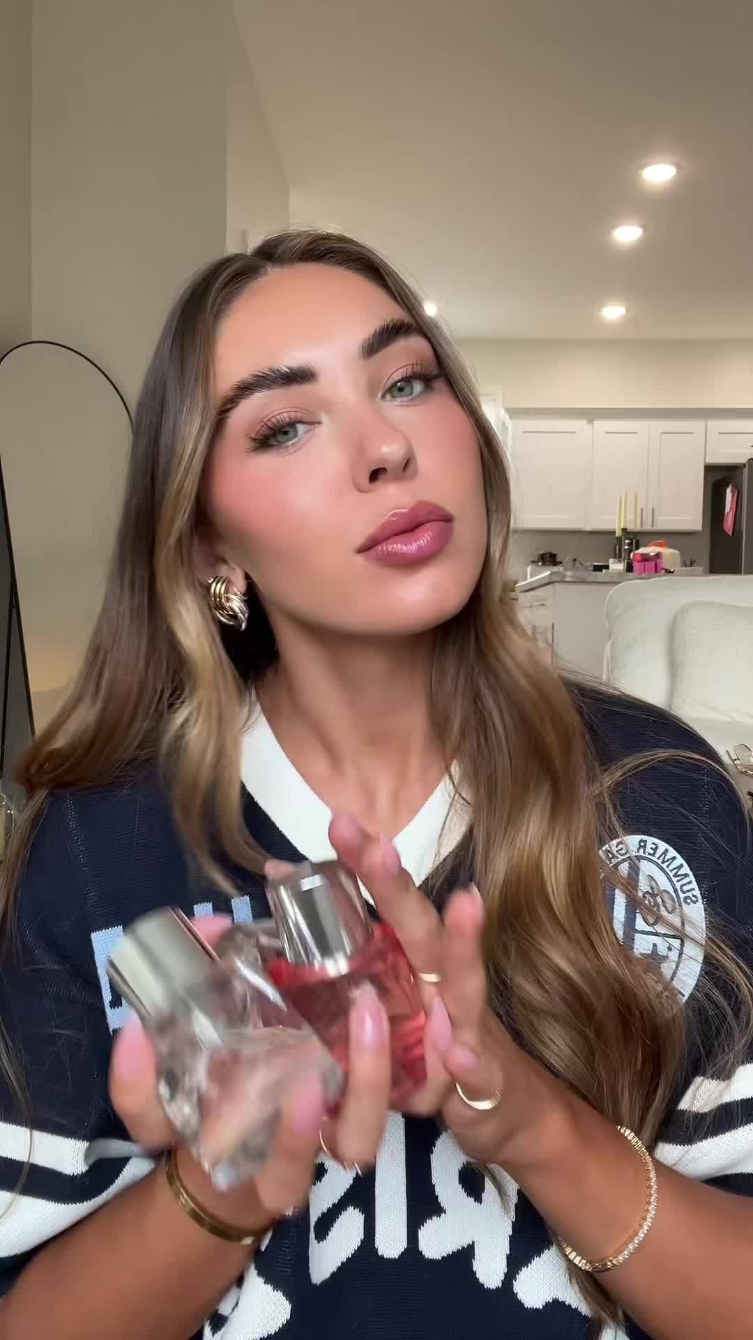 TikTok post by @notkatiefawn for Lake & Skye. Caption reads: My ultimate clean girl go to scents @Lakeandskye....