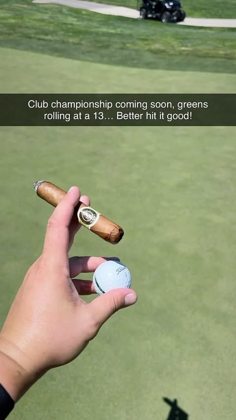Instagram post by @drewgibsongolf for WHOOP. Caption reads: Gonna Cook These Boys 🤝 #MacanudoPartner #Golfer....
