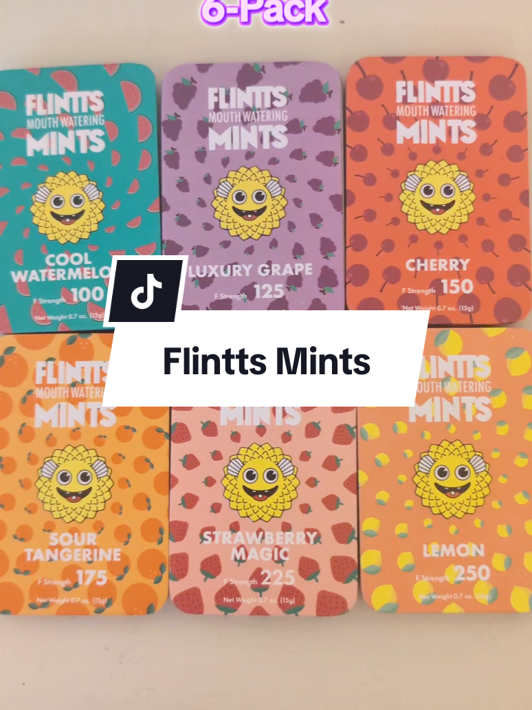 TikTok post by @ilovemymjk for Flintts Mints. Caption reads: Flintts Mints 6-Pack on FLASH Sale on 11/14/2025!....