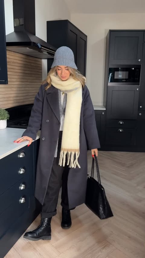 Instagram post by @lyds_wardrobe for NA-KD. Caption reads: A comfy casual outfit I wore to stay warm in the....