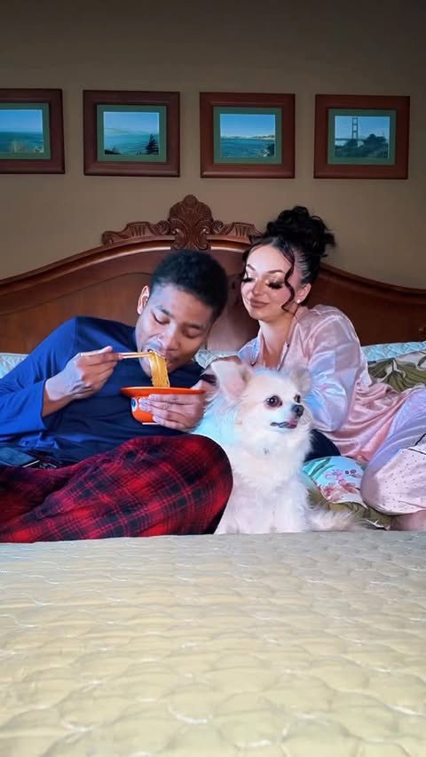 Instagram post by @lexiegreene_ for Tapatio Ramen. Caption reads: Cozy nights with Tapatio Ramen > fancy dates🩷🍜 •....