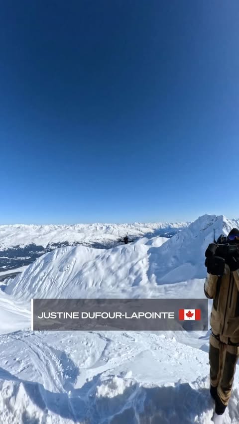 Instagram post by @justinedufourlapointe for GoPro. Caption reads: @gopro POV of my (short) run in Alaska 😮‍💨 [...].