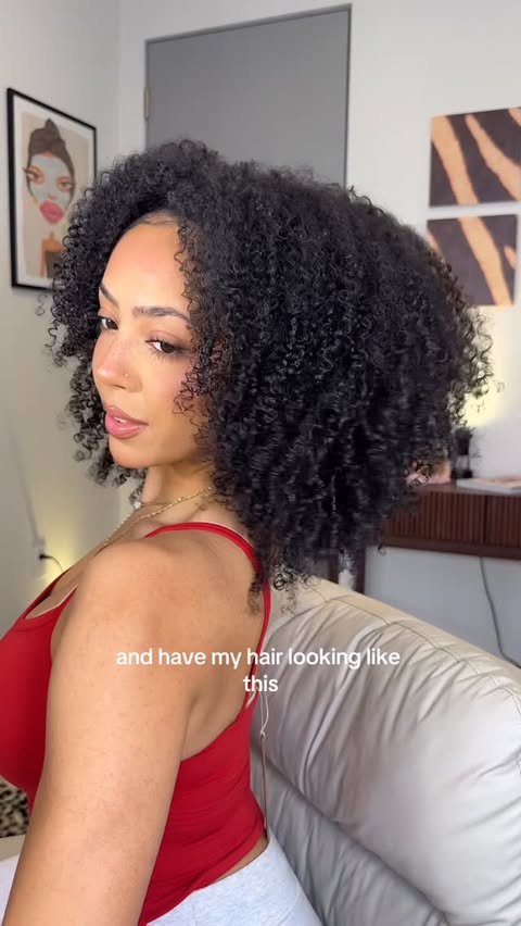 Instagram post by @alexabeckford for CURLSMITH. Caption reads: [...] to 35% off during @amazon prime day?!....
