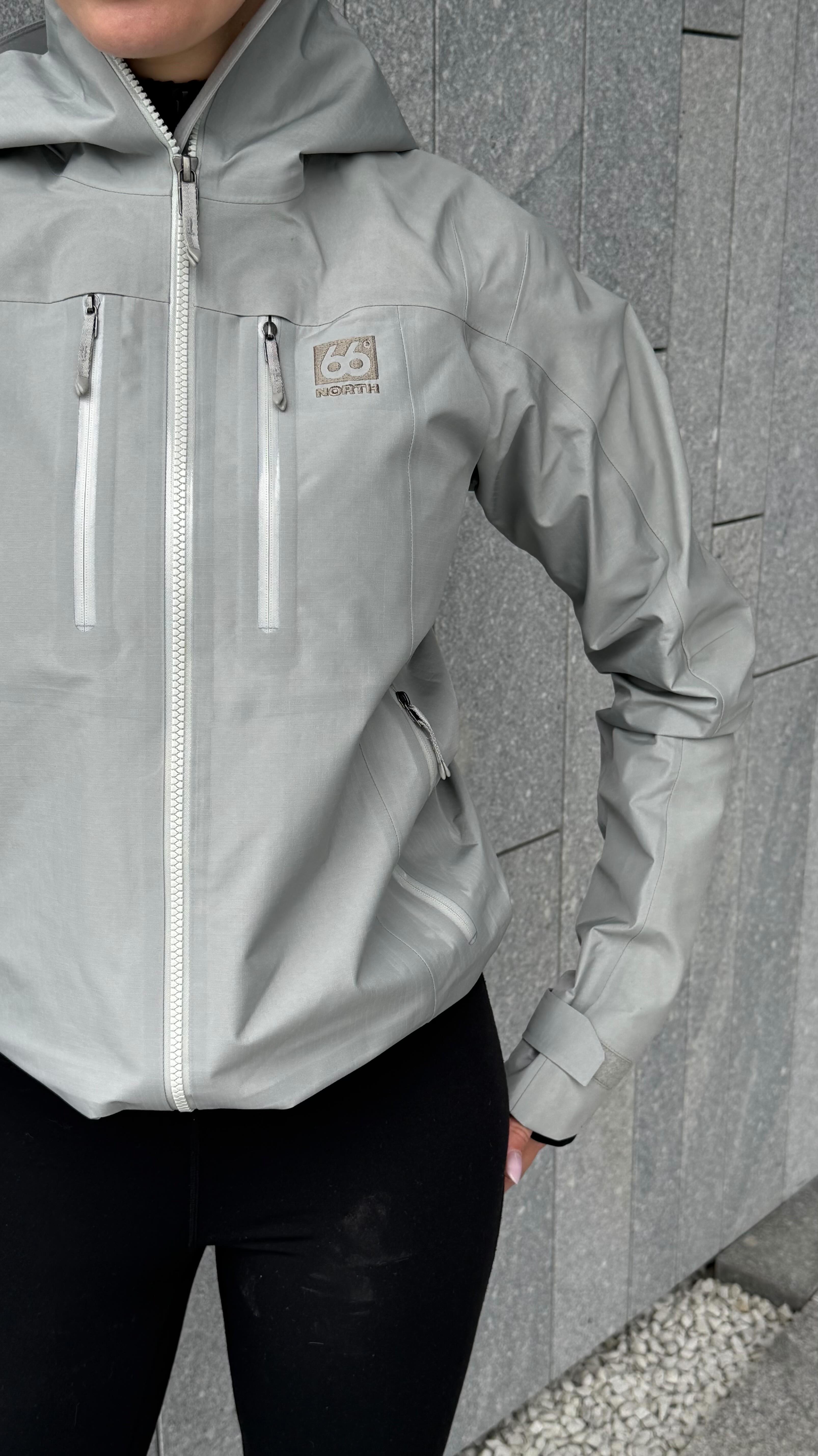 Instagram post by @birgittalif for 66°North. Caption reads: @66north Hornstrandir 🩶🩶.