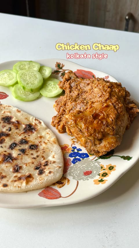 Instagram post by @polosjunkjournal for Country Delight. Caption reads: Chicken Chaap❤️ A Mughlai Kolkata Classic✨....