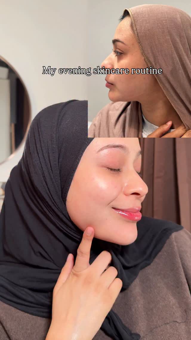 Instagram post by @hazera__ for Dermatica. Caption reads: My favourite part of my evenings 🤍....