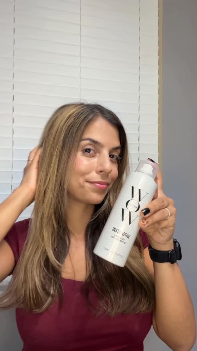 Instagram post by @affordablestylesnicole for Color Wow Hair. Caption reads: ✨Instantly clean, glossy hair—no wash needed!💁‍♀️....