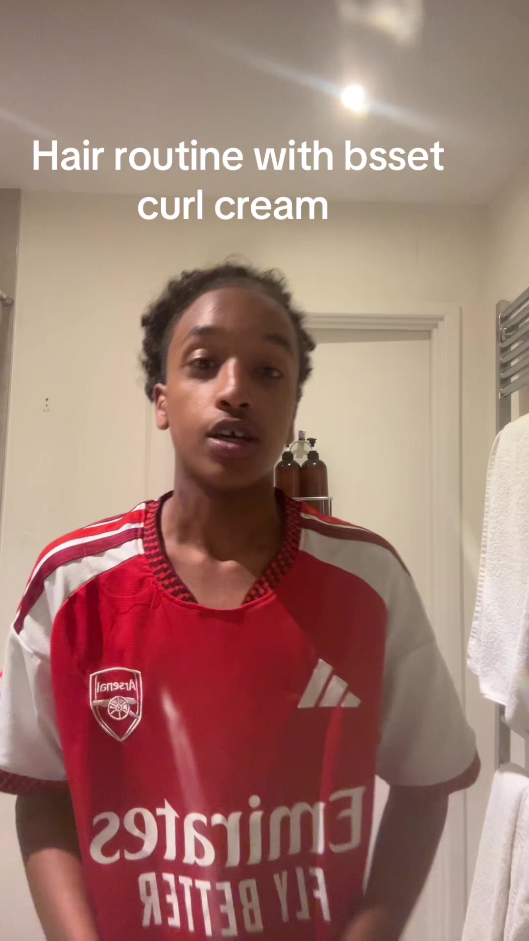 TikTok post by @yaqzmali for BSSET. Caption reads: Get your curl cream from the box on top #bsset....