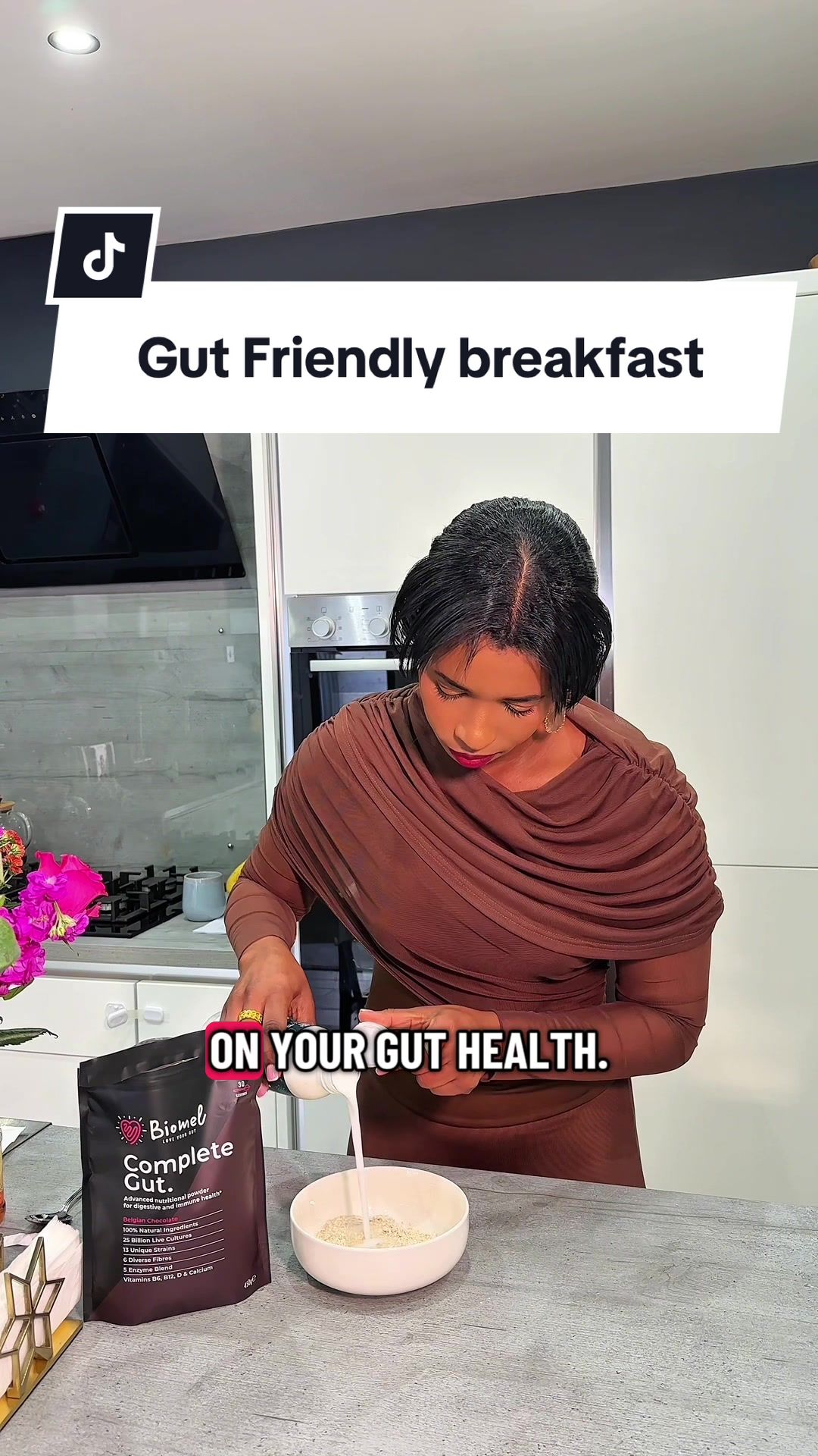 TikTok post by @hamda_bulbul for Biomel. Caption reads: This has quietly become my favorite part of my....