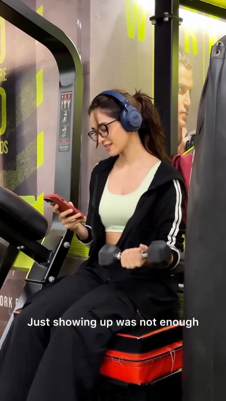 Instagram post by @itssalonii for OZiva. Caption reads: Some days, the gym feels like a distant dream....