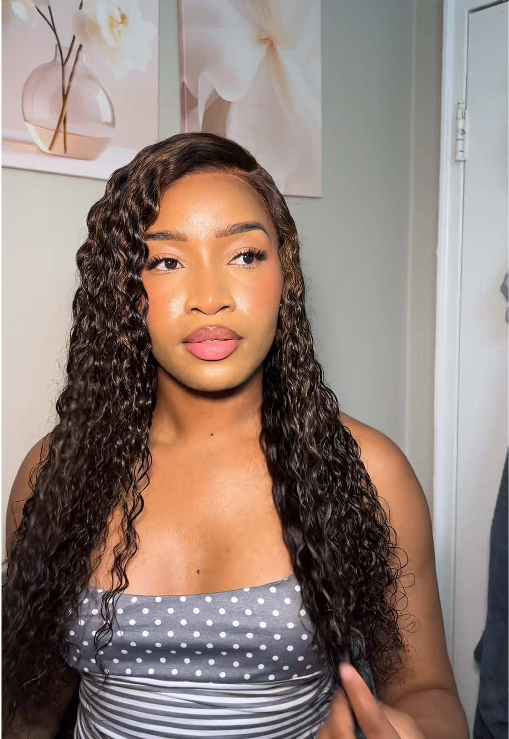 TikTok post by an influencer for Luvme Hair. Caption reads: [...] unit! #fyp #luvmeforreal #luvmehair #luvme....