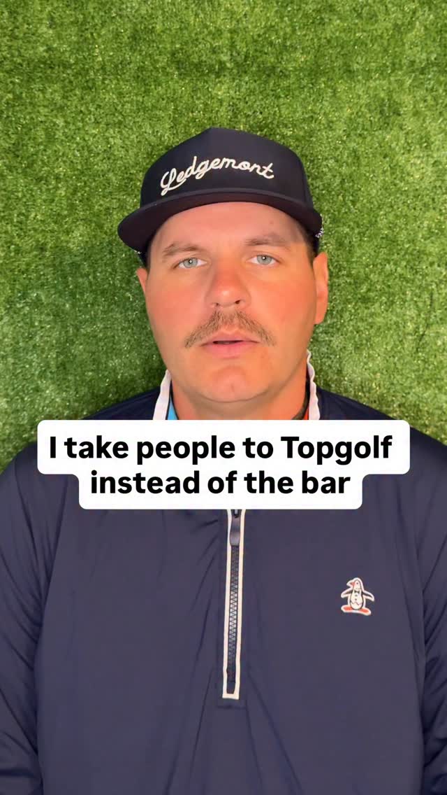 Instagram post by @officiallysonny for Topgolf. Caption reads: Imagine going to a bar when you can just go to....