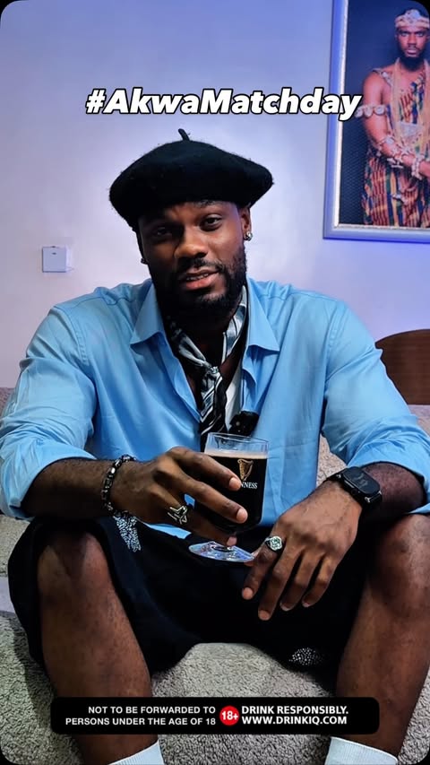 Instagram post by @princenelsonenwerem for Guinness. Caption reads: [...] May 2nd, I’m going to be live at the....