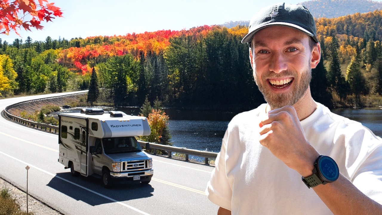 YouTube post by @Marius_Quast for Destination Ontario. Caption reads: CANADA 2025 — Road Trip in Indian Summer.