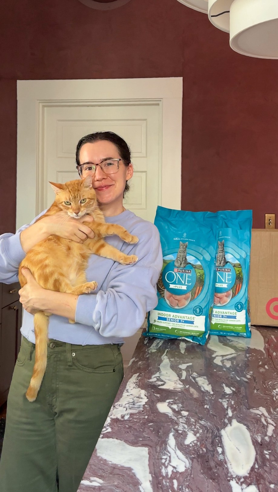 Instagram post by @reneerenovates for Purina One. Caption reads: Beef just completed the Purina ONE 28 Day....