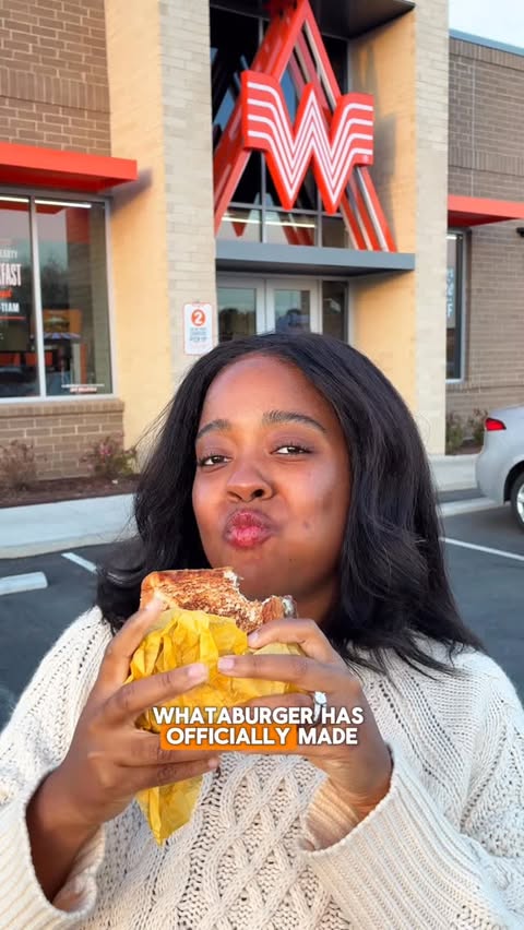 Instagram post by @_jessicaleeford for Whataburger. Caption reads: [...] Carolina, have you heard the news?....