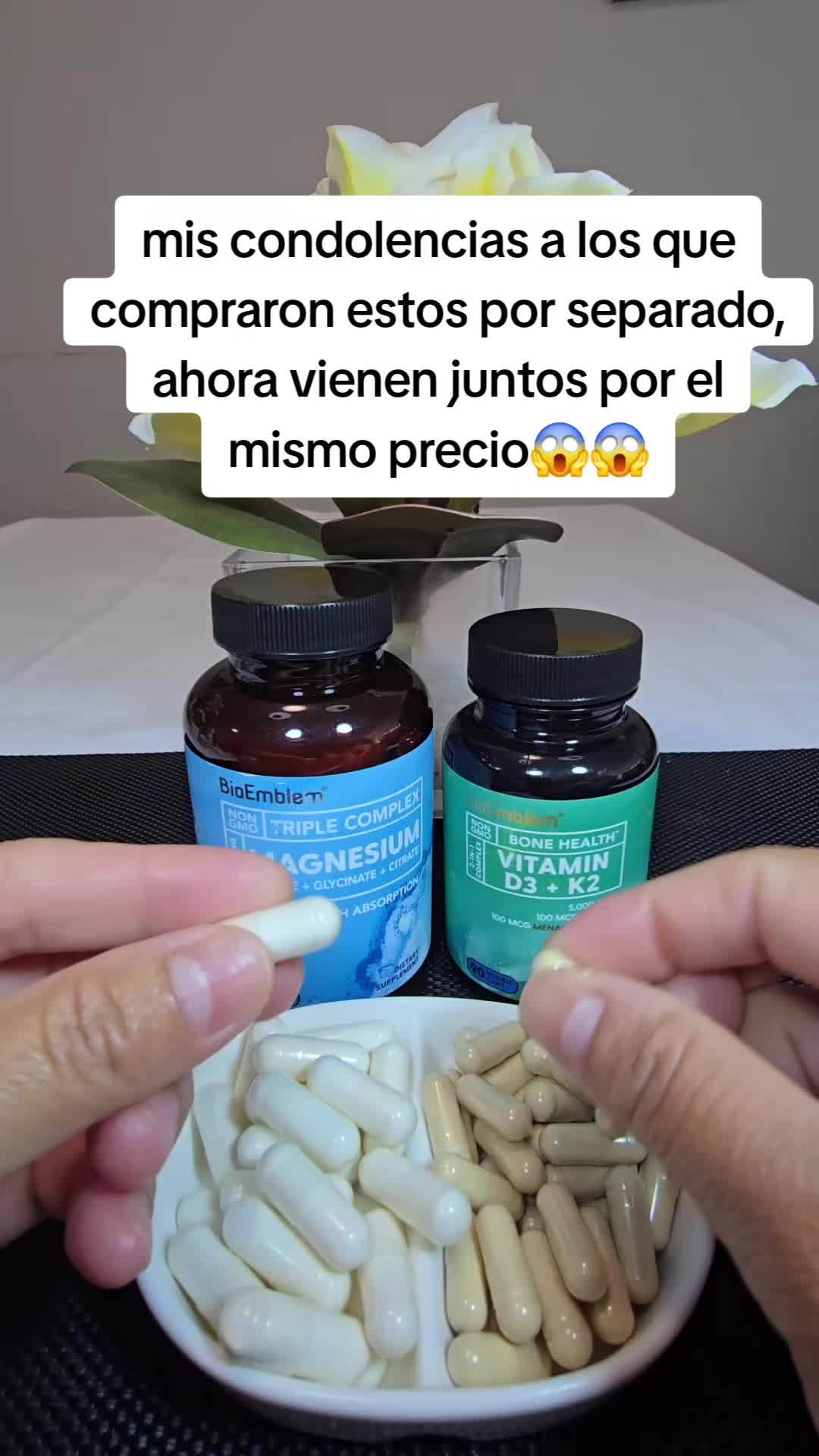 TikTok post by @recetasyguisos for BioEmblem. Caption reads: [...] #tiktokshopbacktoschool @BioEmblem.