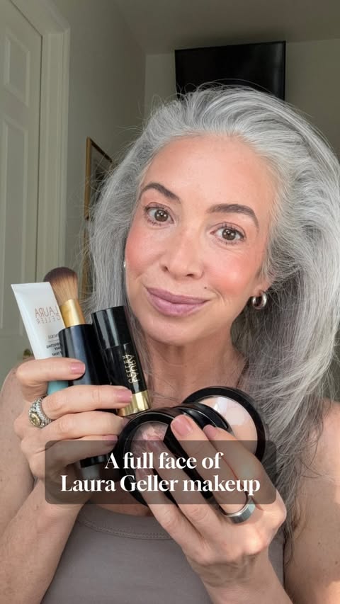 Instagram post by @silverliberation for – Laura Geller. Caption reads: A full face of @lauragellerbeauty in under a....