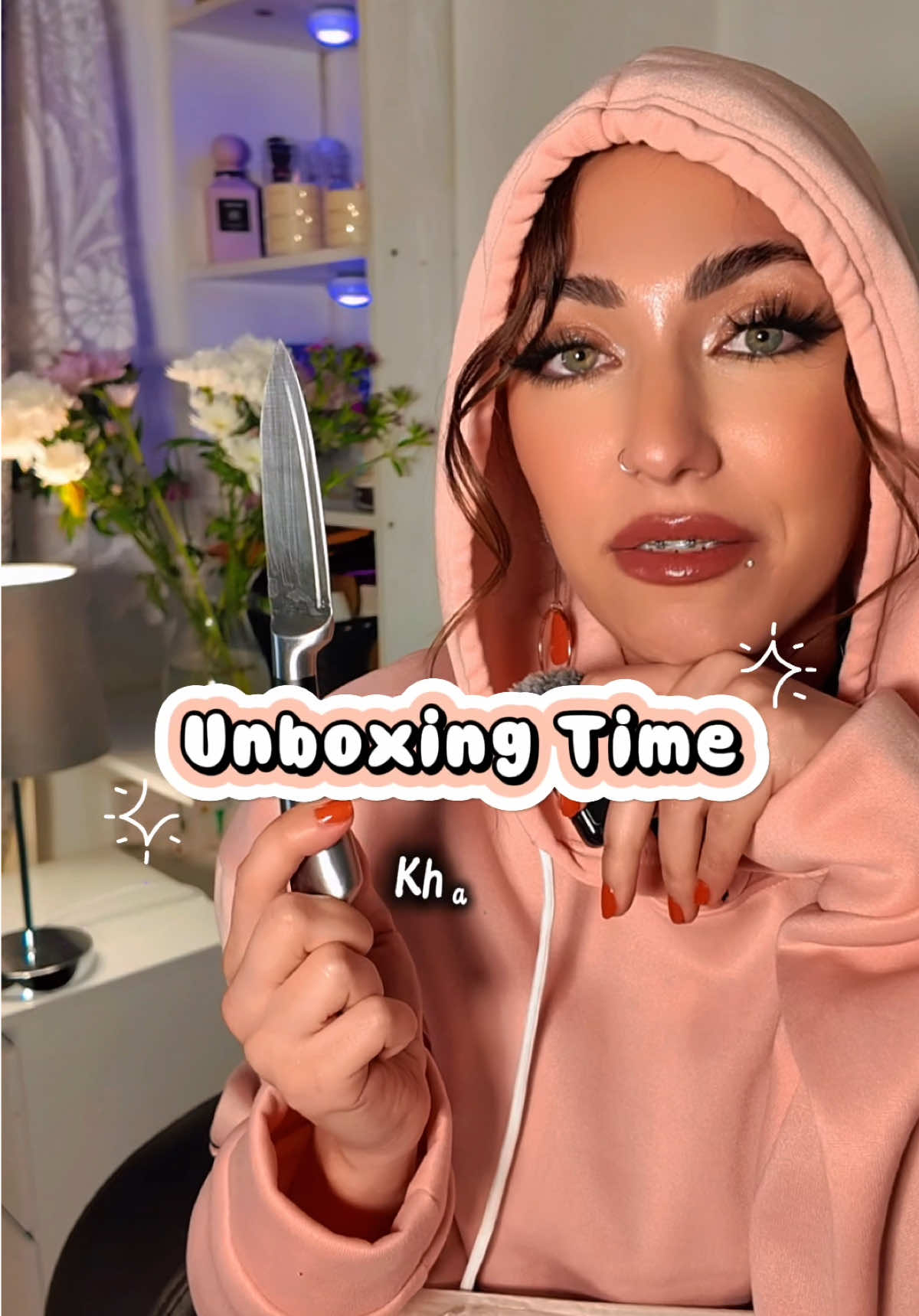TikTok post by @cypmua for Khadlaj Perfumes. Caption reads: A package from @Khadlaj Perfumes 😁😍 say less!....