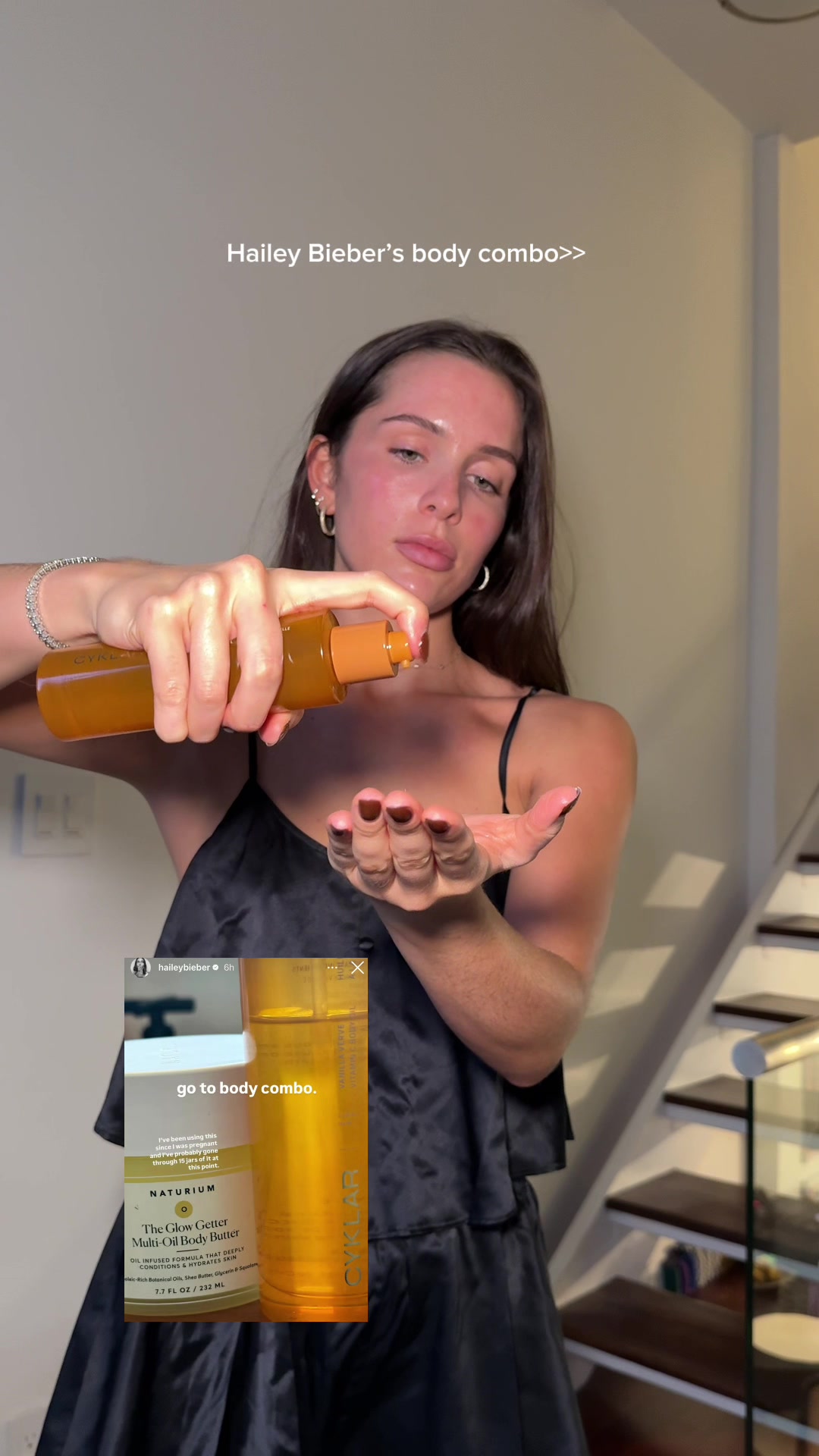 TikTok post by @kylahamlin0 for Naturium. Caption reads: [...] #glowingskin #glowing @CYKLAR @Naturium.