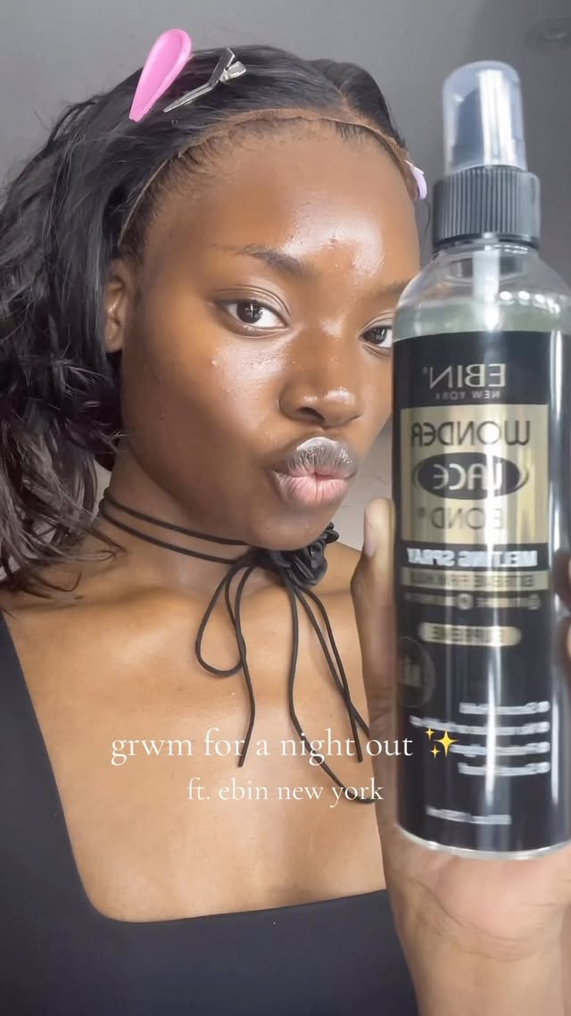 Instagram post by @isabelleikpeme for Ebin New York. Caption reads: a quick hair tutorial 💇🏾‍♀️✨ been using....