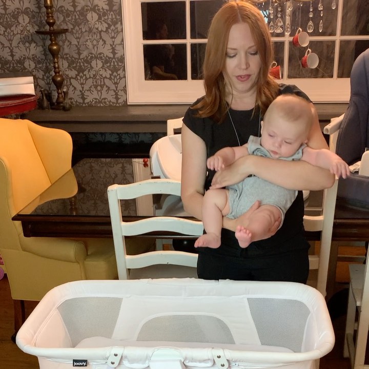 Instagram post by @adriennefrantz for Joovy. Caption reads: I LOVE the Joovy Foodoo! From bassinet to....