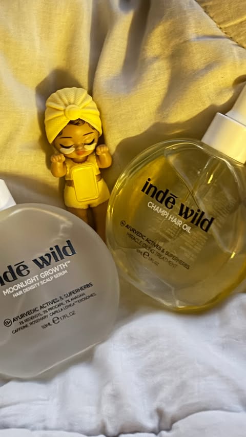 Instagram post by @ridhimakantt for indē wild. Caption reads: #AD Been loving my indē wild haircare lately 🤍....