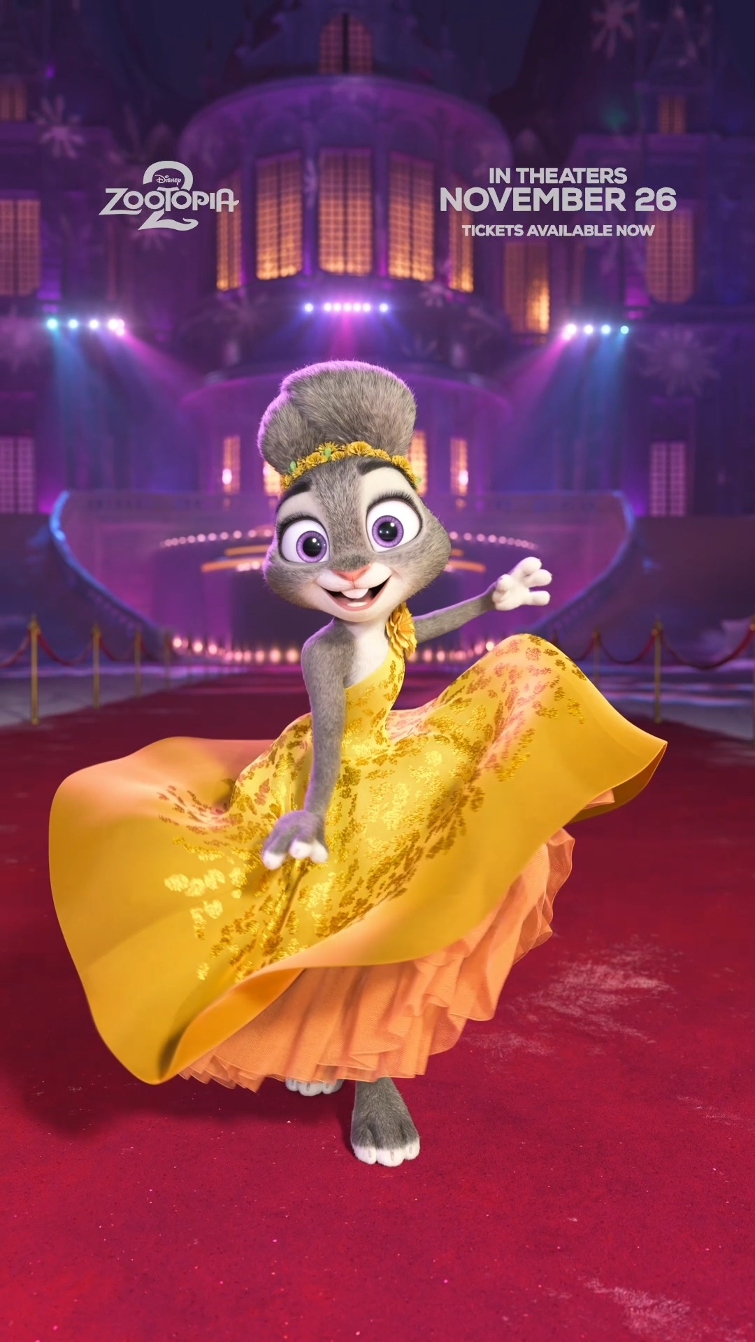 Instagram post by @ginnifergoodwin for Disney Animation. Caption reads: EXCLUSIVE: Judy Hopps shows off her....