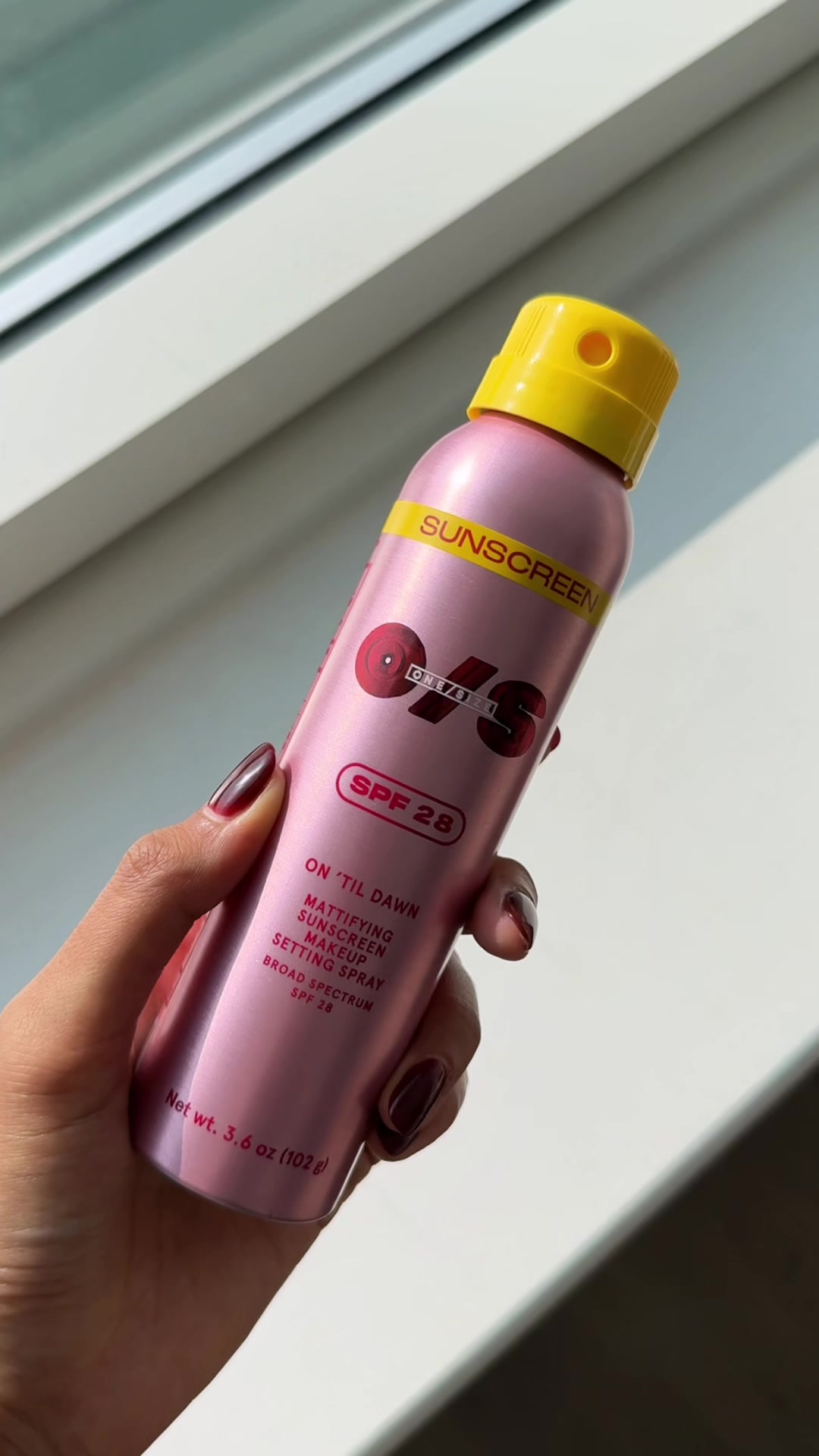TikTok post by @vishakhalaka for ONE SIZE BEAUTY. Caption reads: face is LOCKED and SUN-BLOCKED ☀️ introducing @ONE....