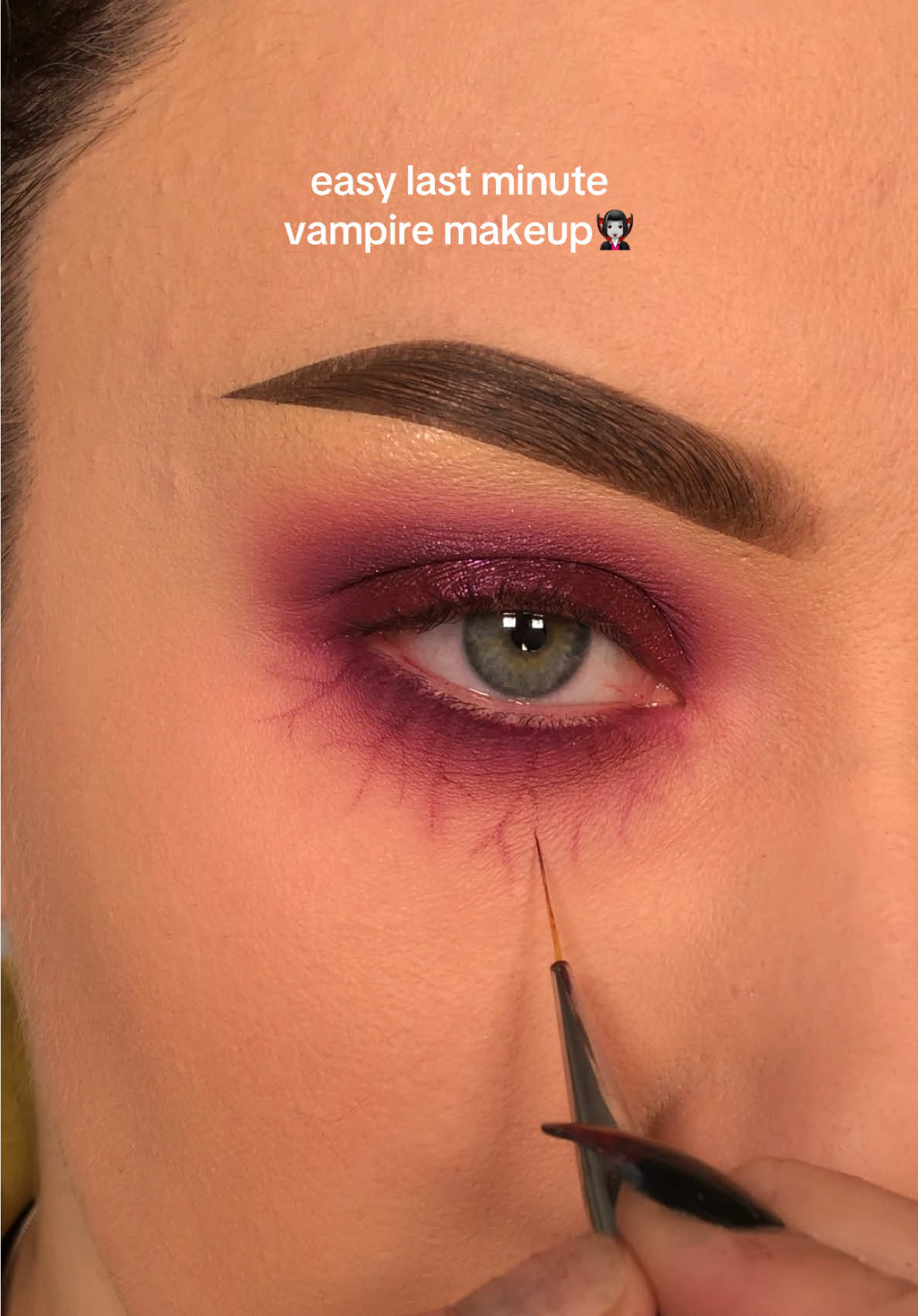 TikTok post by @alicekingmakeup for Eylure. Caption reads: easy vampire makeup for last minute a last minute....