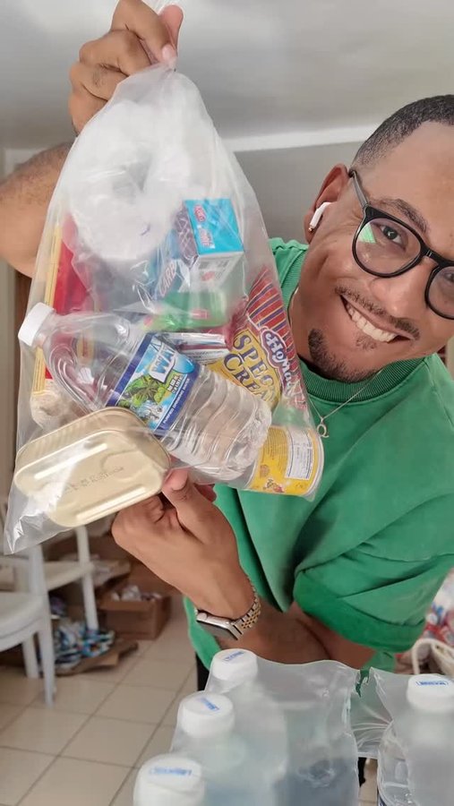 Instagram post by @quiteperry for Taptap Send. Caption reads: In light of the devastation of #HurricaneMelissa,....