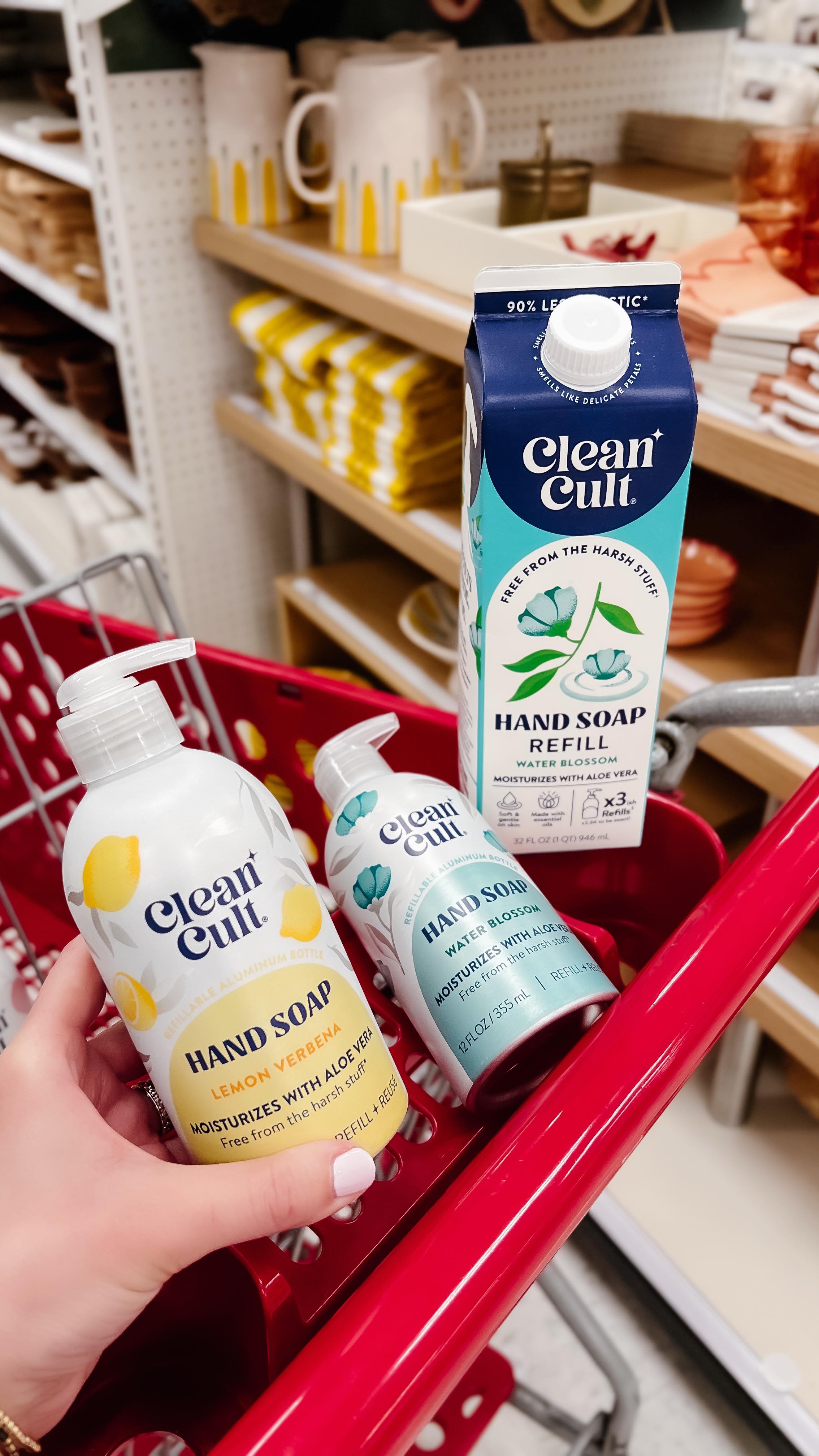 Instagram post by @target_cheer for Cleancult. Caption reads: [...] @target 🥳 Clean without compromise!!....