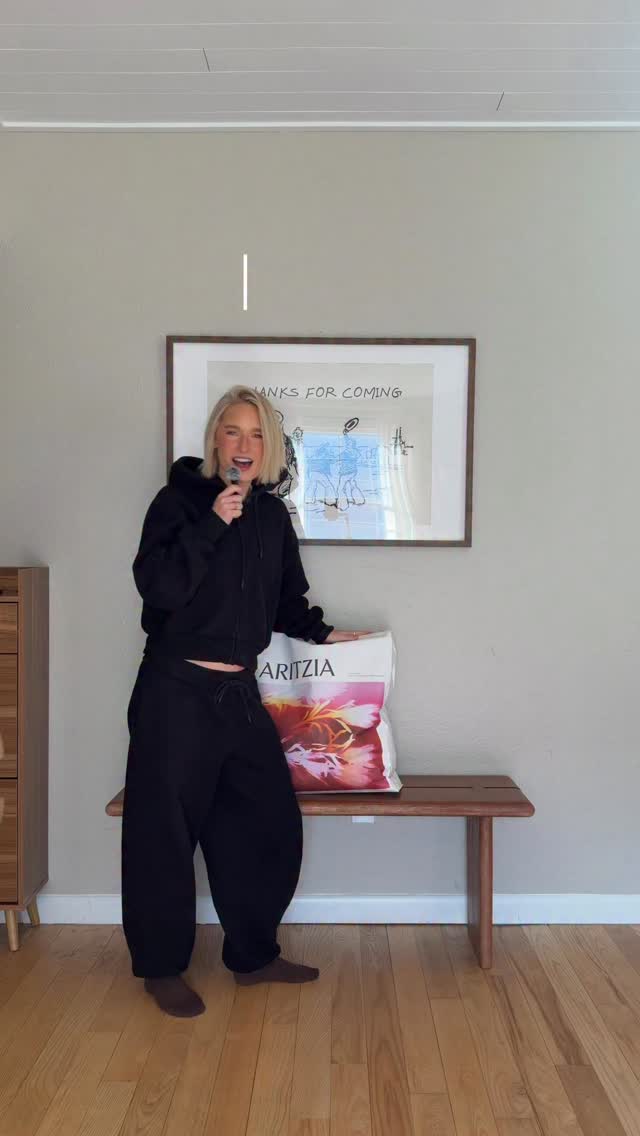 Instagram post by @mayalorimer for Aritzia. Caption reads: transition to spring w/ @aritzia 😮‍💨....