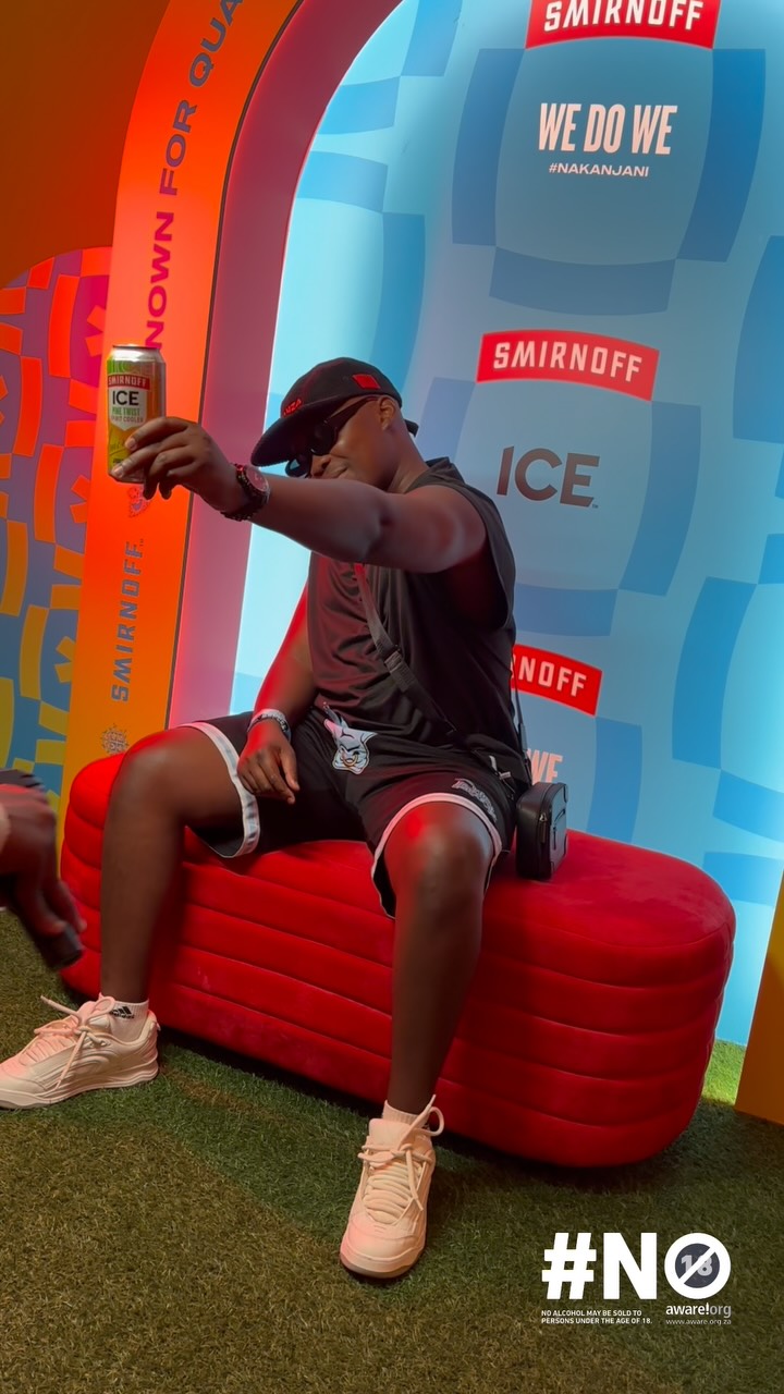 Instagram post by @ntobekoo_cele for Smirnoff. Caption reads: #AD this month rocked me hard but Smirnoff made....